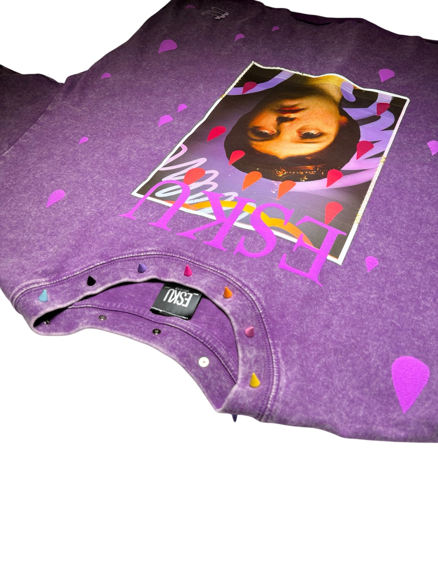 T-shirt "CRY AND IT RAINS" Violet