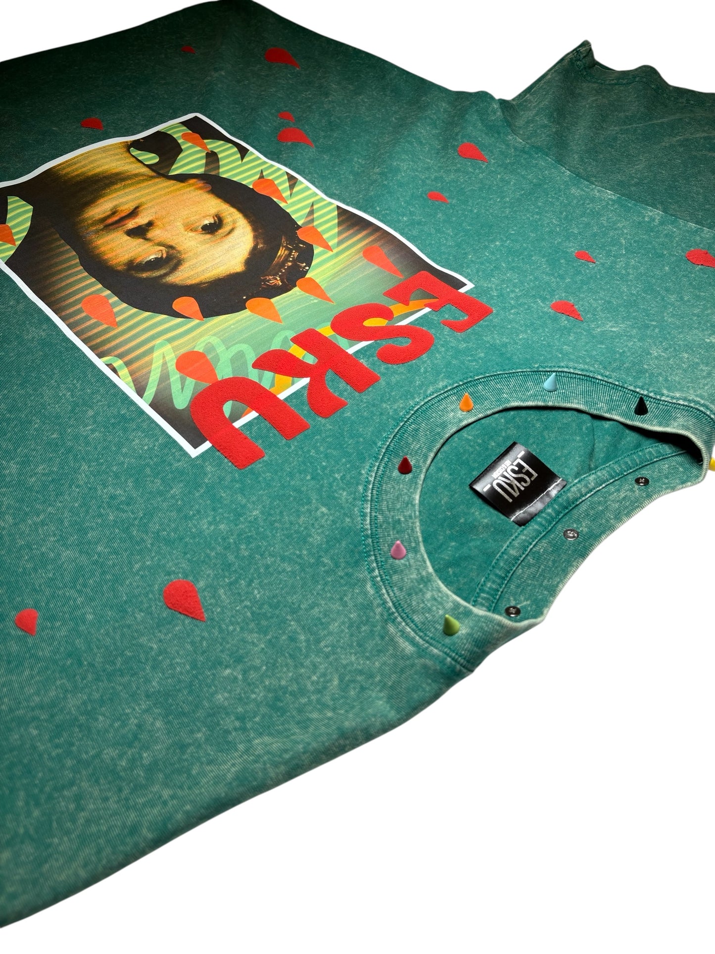 T-shirt "CRY AND IT RAINS" Green